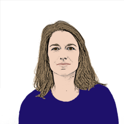 Portrait de Anna Paquinel en caricature